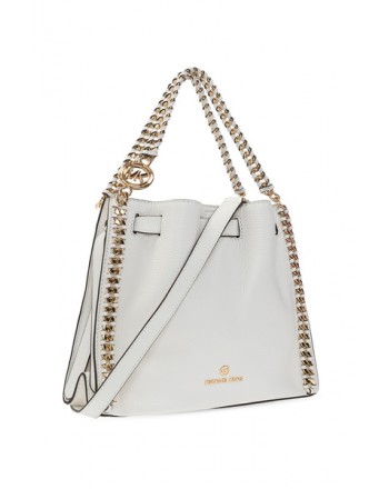 MICHAEL by MICHAEL KORS - MINA Pounded Leather Bag - Optic White