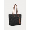 POLO RALPH LAUREN  -Straw Whitney  Shopping Bag -Black -