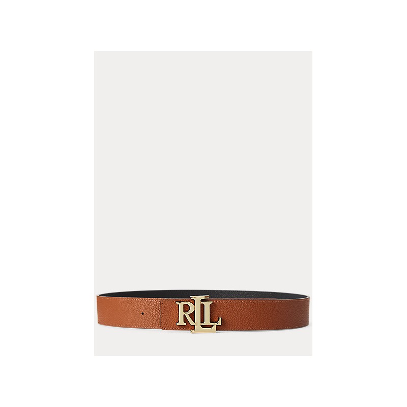 POLO RALPH LAUREN  -Reversible Leather Belt  3 Cm - Leather  Tan/Brown -