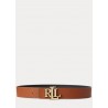 POLO RALPH LAUREN  -Reversible Leather Belt  3 Cm - Leather  Tan/Brown -