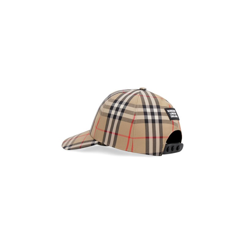 BURBERRY - Check baseball hat - beige
