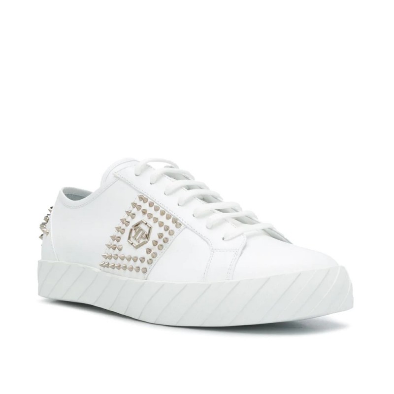 PHILIPP PLEIN - Sneakers  con Borchie -Bianco