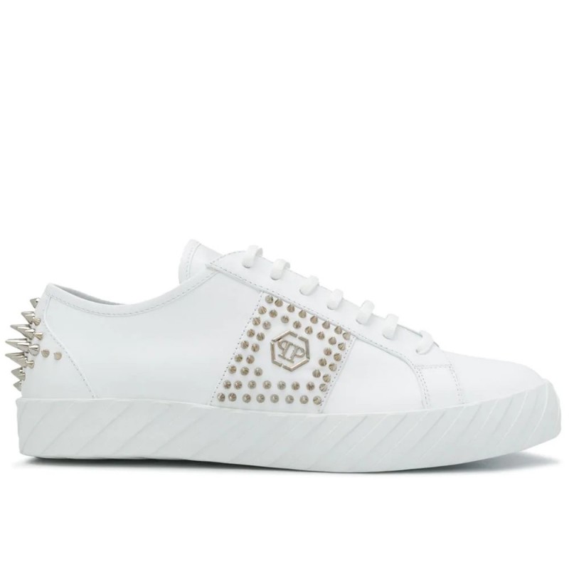PHILIPP PLEIN - Sneakers  con Borchie -Bianco