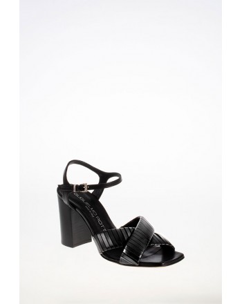 GUGLIELMO ROTTA - Leather Straps Sandal - Black