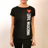 LOVE MOSCHINO - T-Shirt con Cuore - NERO