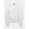 POLO RALPH LAUREN  - Cable Knit Cardigan - White -
