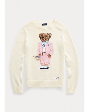 POLO RALPH LAUREN  - Cotton Bears Sweater - Ivory -