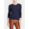 POLO RALPH LAUREN  - Crewneck Sweater Cable Knit- Blue -