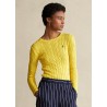 POLO RALPH LAUREN  -Cotton Slim Fit Sweater-  Yellow -