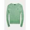 POLO RALPH LAUREN  - Crewneck  Slim fit Sweater  -Bud Green -