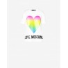LOVE MOSCHINO - T-Shirt in Cotone con Cuore- Bianco