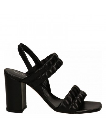 GUGLIELMO ROTTA - Leather Double Straps Sandal - Black