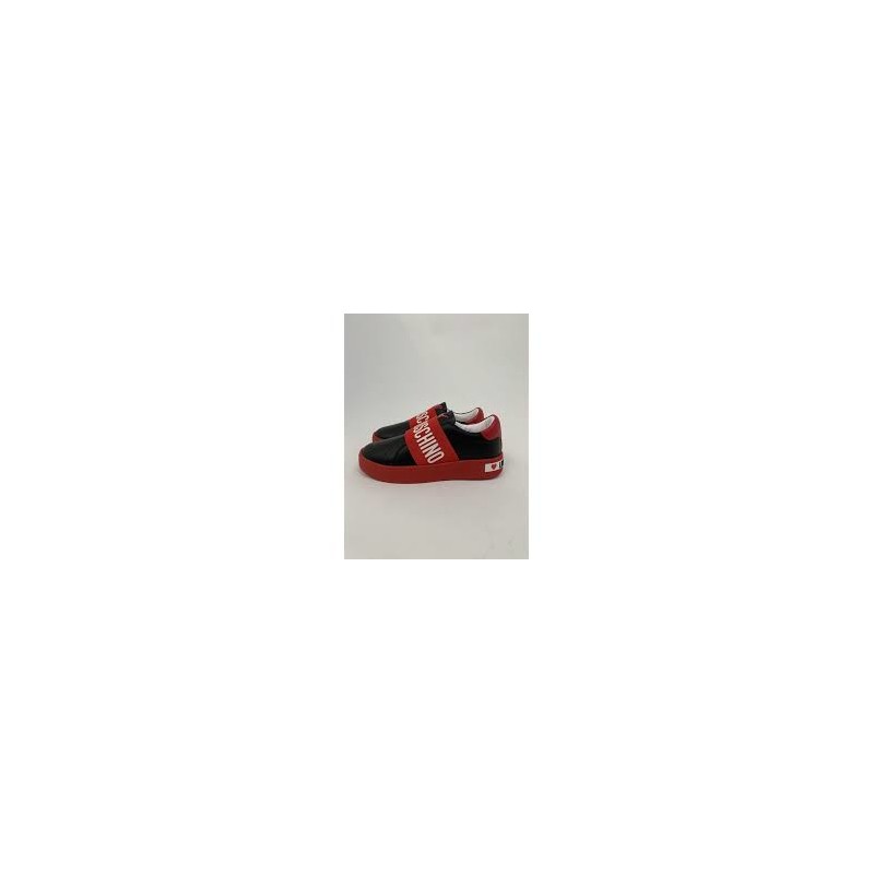 LOVE MOSCHINO - Sneakers con slip-on - Nero/Rosso
