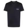 FAY - Fay Print T-Shirt on the Chest - Navy Blue