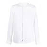 FAY  -  Garment Dyed Korean Neck Shirt - White
