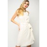 PINKO - RIPOSATO Stretch crepe dress - White
