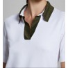FAY - Lurex collar polo shirt - White