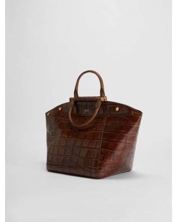 MAX MARA - Crocodile print leather bag - Leather -