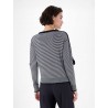 MAXA MARA - Pure wool yarn sweater - Navy Blue / White