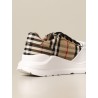 BURBERRY - Sneakers in check canvas - Archive Beige