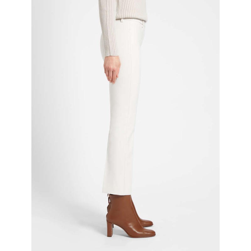 S MAX MARA - Cotton and viscose trousers - White -