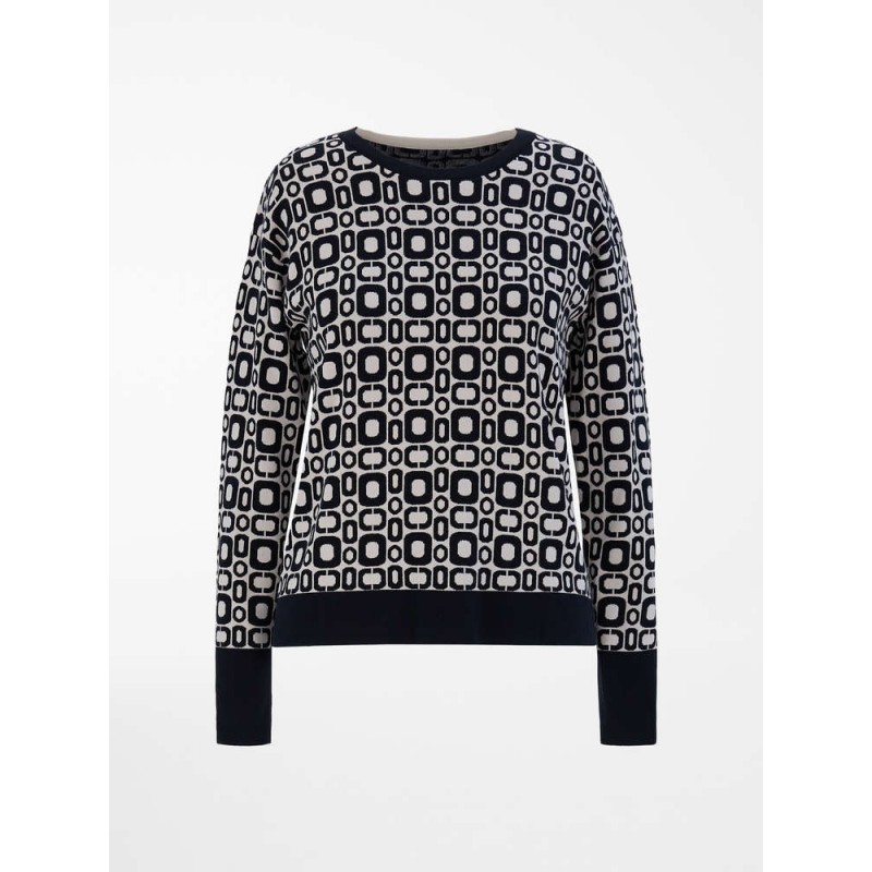 S MAX MARA - Viscose yarn sweater - Black / Ivory -