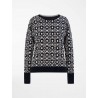 S MAX MARA - Viscose yarn sweater - Black / Ivory -