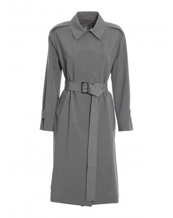 MAX MARA STUDIO - BONDENO Wool Dust Coat - Blended Grey
