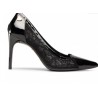 LOVE MOSCHINO - Glossy Lace Pumps - Black