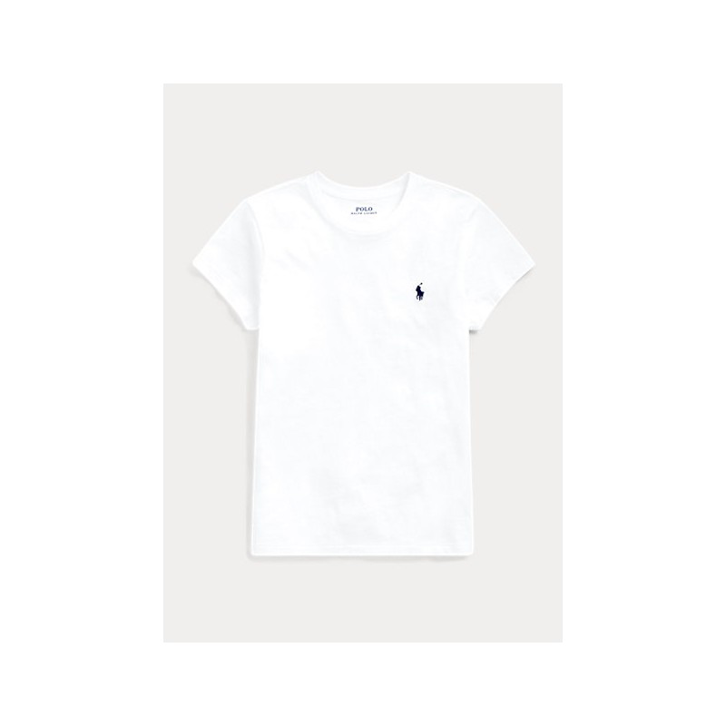 POLO RALPH LAUREN  - T-Shirt in jersey Custom Slim - Bianco -