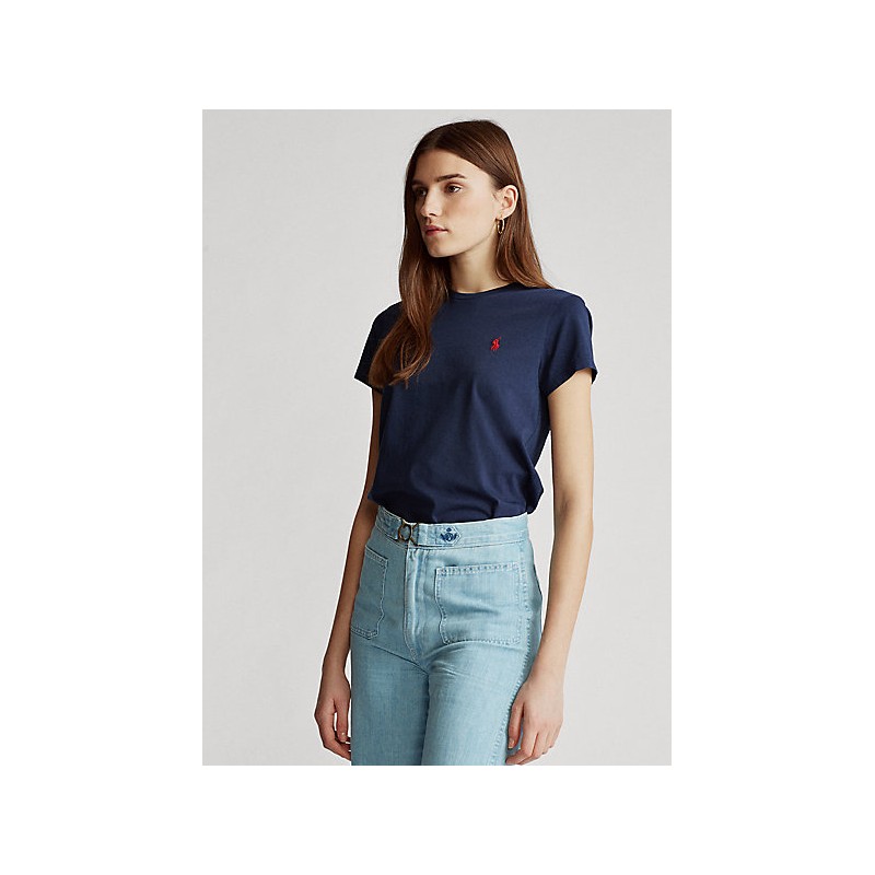 POLO RALPH LAUREN  - T-Shirt Custom Slim Basic - Blue -