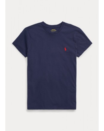 POLO RALPH LAUREN  - T-Shirt in jersey Custom Slim - Blu -