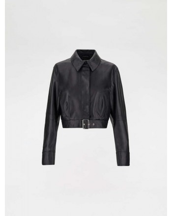 SPORTMAX -BARI  Nappa leather biker jacket -Black
