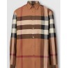 BURBERRY - Stretch cotton shirt with tartan motif - Birch Brown Check