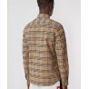 BURBERRY - Stretch cotton shirt with miniature check pattern - Archive Beige