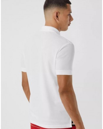 BURBERRY - Cotton piqué polo shirt with monogram motif - White