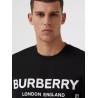 BURBERRY - T-shirt in cotone con logo - Nero