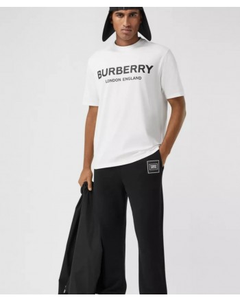 BURBERRY - T-shirt in cotone con logo - Bianco