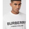 BURBERRY - T-shirt in cotone con logo - Bianco