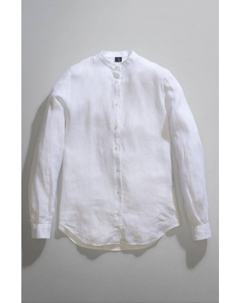 FAY - Mandarin Collar Shirt - White