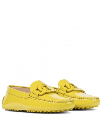 TOD'S -  Gommino patent leather loafers - Yellow queen