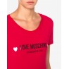 LOVE MOSCHINO -Heart Logo T-Shirt -Red