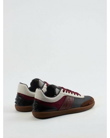 TOD'S  Sneakers in pelle scamosciata - Marrone/Bordeaux/Grigio