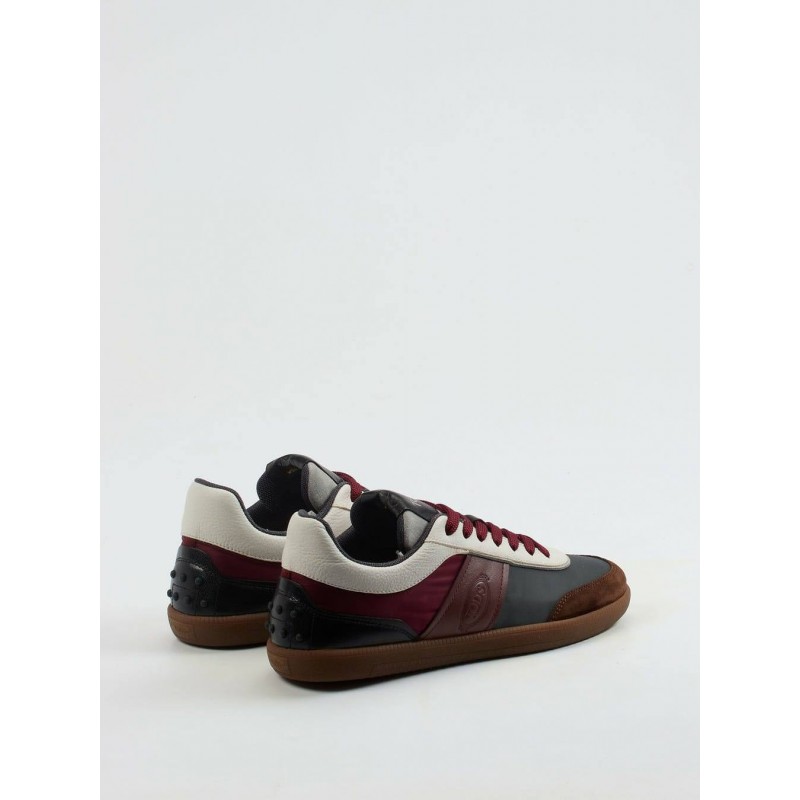 TOD'S  Sneakers in pelle scamosciata - Marrone/Bordeaux/Grigio