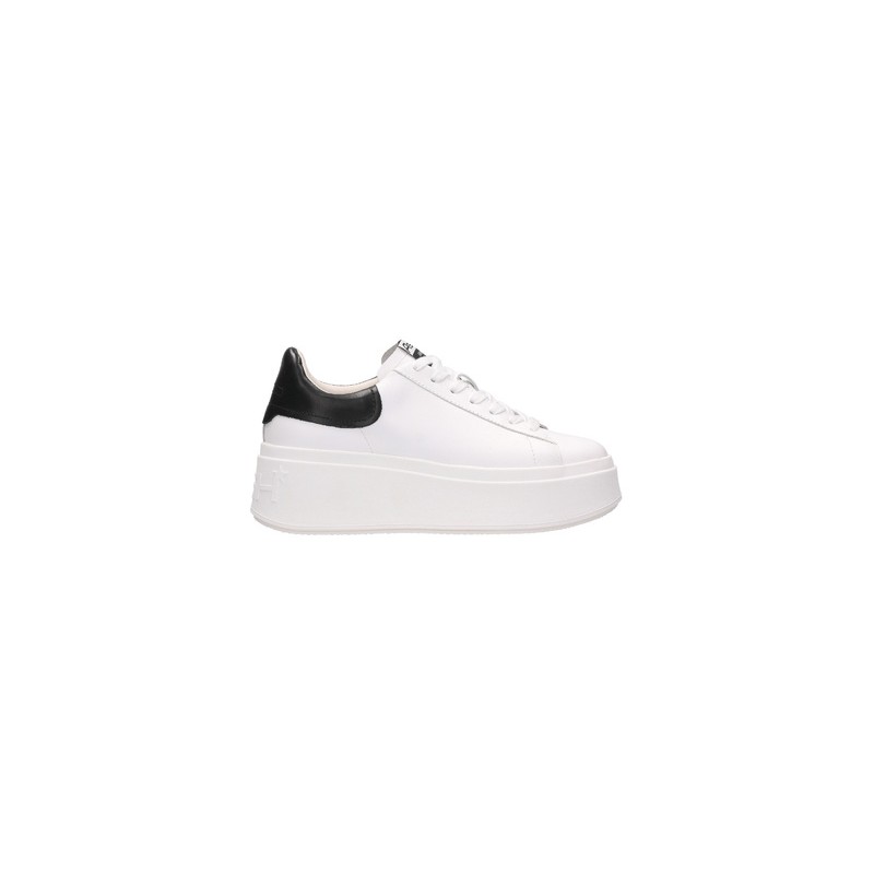 ASH- MOBY  Leather Sneakers - White/Black