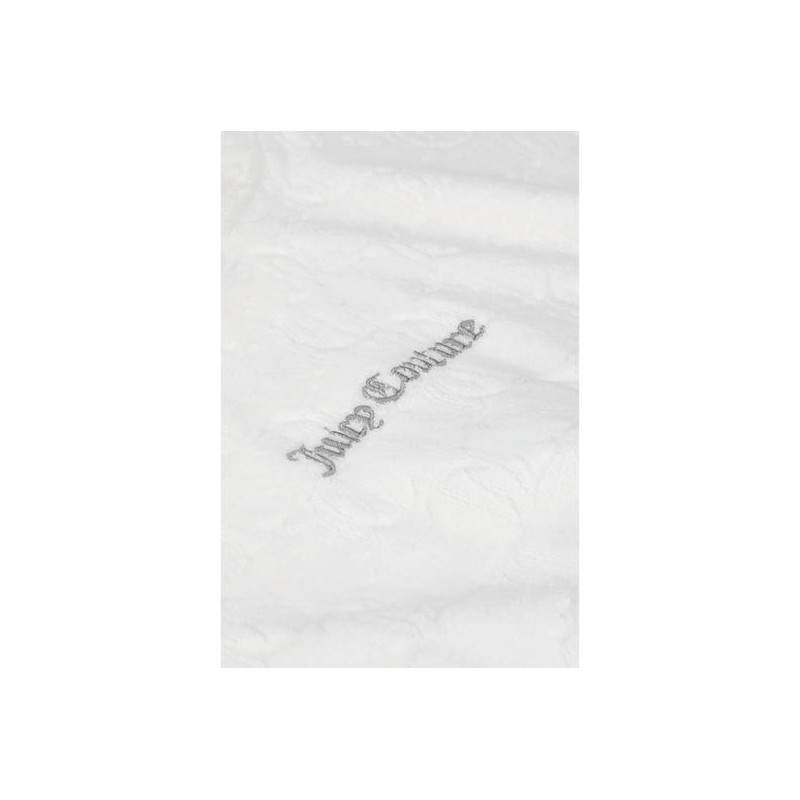 JUICY COUTURE - TOWEL MONOGRAM JACQUARD TERRY TOWELLING TRACKSUIT BOTTON - WHITE