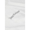 JUICY COUTURE - TOWEL MONOGRAM JACQUARD TERRY TOWELLING TRACKSUIT BOTTON - WHITE