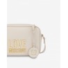 LOVE MOSCHINO - Camera Bag Gold Metal Logo - avorio -