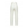 PINKO - High Waist Bustier Jeans- Pearl White