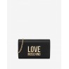 LOVE MOSCHINO - Gold Metal Logo Pochettina - Black -